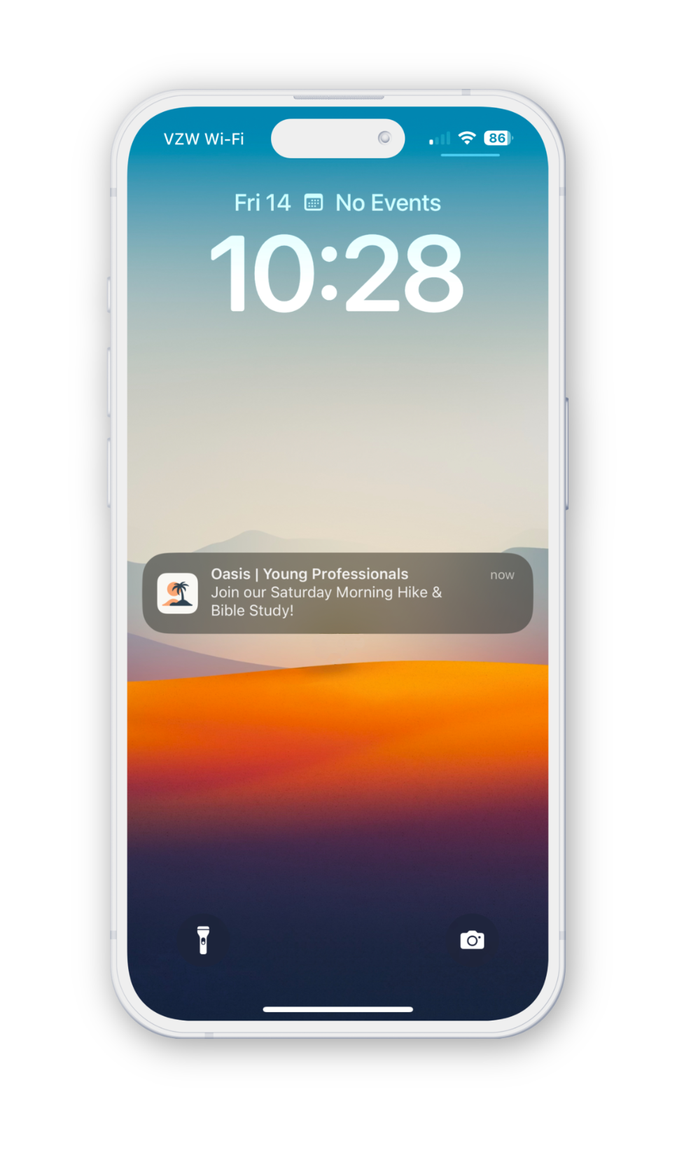 Oasis app notification example