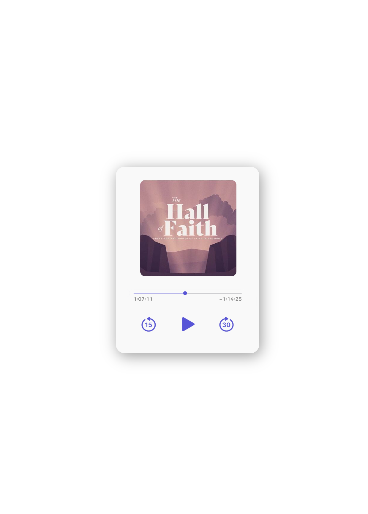 Example sermon audio player